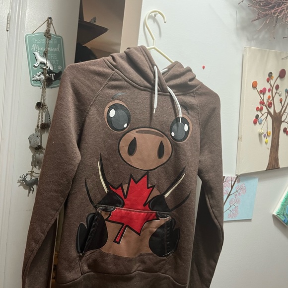 Canadian Moose Animal Hoodie - Picture 2 of 4